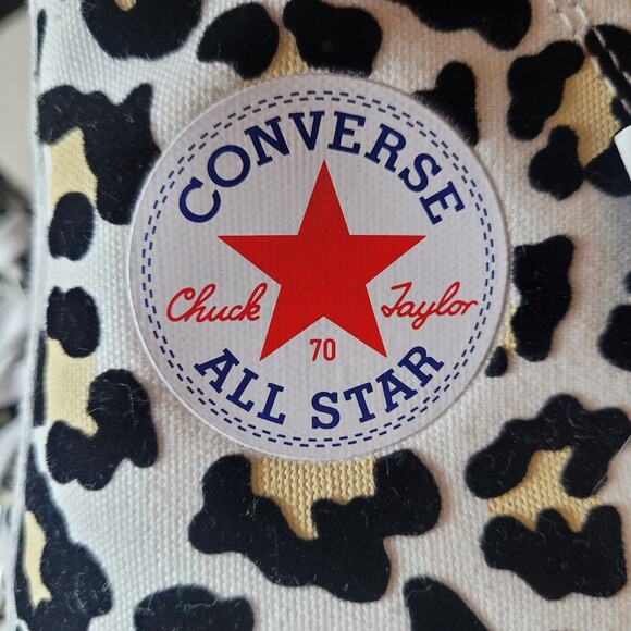 New Converse HI 70 Leopard Cheetah white shoes womens sz 10 mens sz 8 - Picture 7 of 14